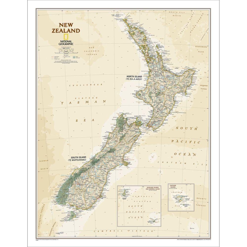 krajowe mapy geograficzne, Nowej Zelandii