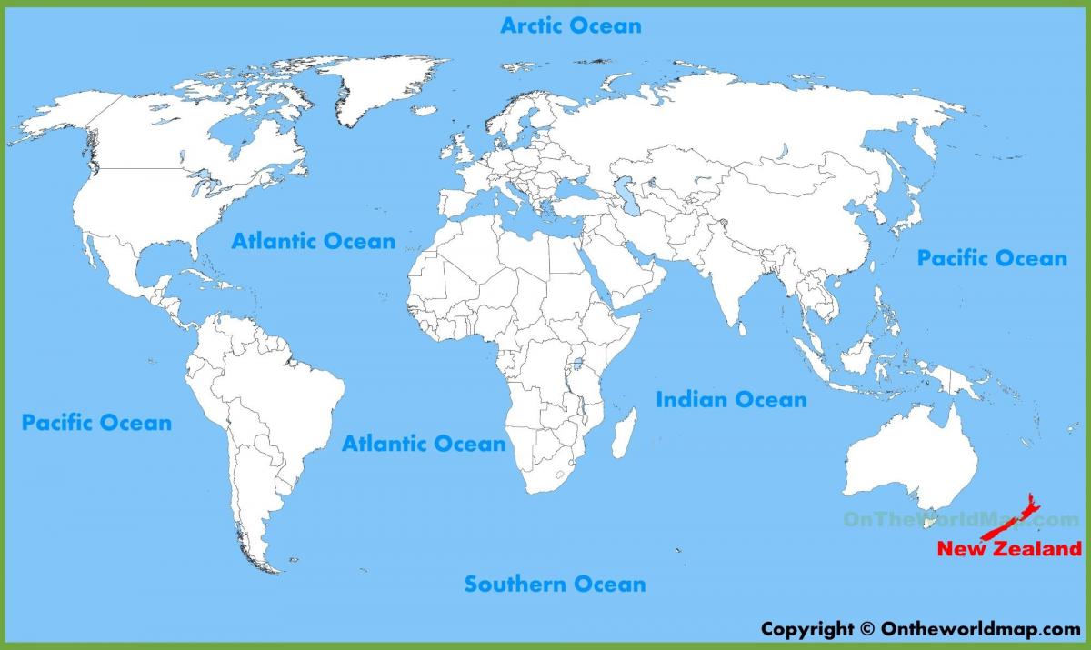 nowa lokalizacja Zelandia na mapie świata