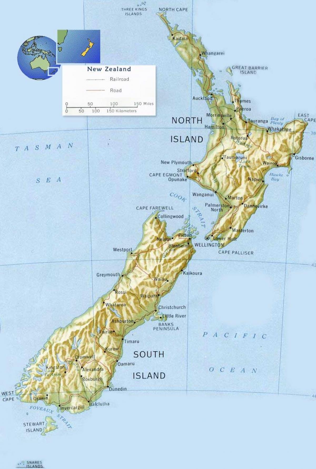 Wellington Nowa Zelandia na mapie