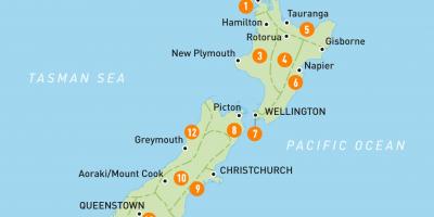Auckland w Nowej Zelandii mapie