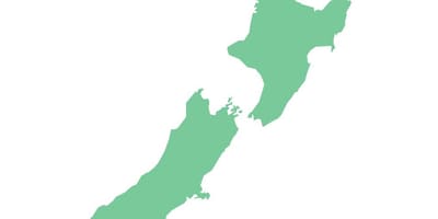 Nowa Zelandia mapa rysunku