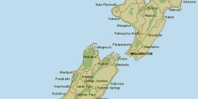 Nowa Zelandia szczegółowa mapa