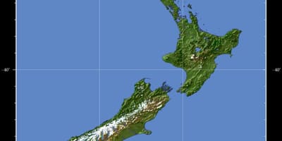 Nowa Zelandia mapa ziemi