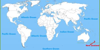 Nowa lokalizacja Zelandia na mapie świata