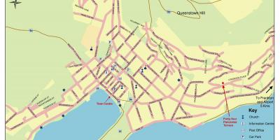 Mapa ulic miasta queenstown, Nowa Zelandia